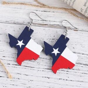 Texas State Flag Alamo Patriotic Earrings  Let Freedom Ring